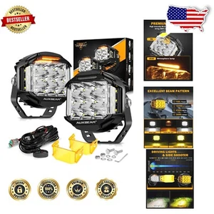 Ultra-Bright 5 In LED Pods - 168W 16440LM with Amber DRL for Off-Road Adventures - Picture 1 of 11