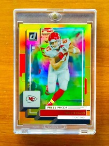 Travis Kelce RARE GOLD REFRACTOR INVESTMENT CARD SSP PANINI CHIEFS MVP MINT