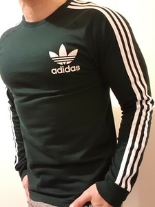Las mejores ofertas en Adidas camisetas a rayas de manga larga para hombres  | eBay