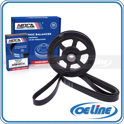 Cinturón serpentino equilibrador armónico para Chrysler Dodge Caravan Plymouth Voyager V6 Foto 1 de 4