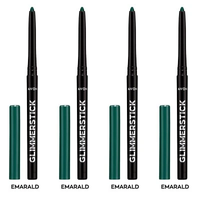 NEW Avon Glimmerstick Retractable Eyeliner - EMERALD 0.28 g / Set of 4 - Image 1 of 4