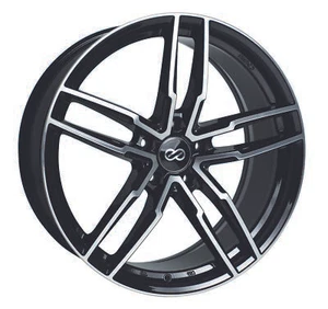 4 Enkei SS05 17x7.5 5x114.3 +40mm Offset Black Machined Wheels - Picture 1 of 1