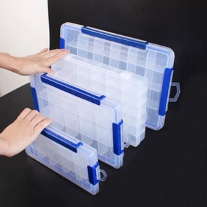 Plastic Storage Box 15 24 Compartment lattice Detachable Tool Part Box Case - Picture 1 of 10