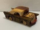 Wooden Oak Hand Carved 1957 CUBA Chevrolet Car Lacquered One Of A Kind
