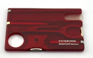 VICTORINOX Swiss Card Nail Care Translucent Red 0.7240.T - Picture 1 of 1