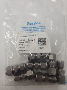 Swagelok SS-10M0-6-8M Stainless Steel Swagelok Tube Fitting QTY 7 - Picture 1 of 5