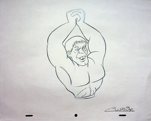 Lápiz Colin White firmado producción 1978 Captain Caveman & the Teen Angels #WC - Imagen 1 de 3