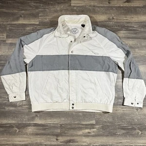 Vintage INC International Concepts Men's Size XL Cotton White Gray Snap Closure - Picture 1 of 17