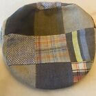 Mens Donegal Touring Tweed Cap Multicolor Patchworks 100% Wool- Hanna Hats