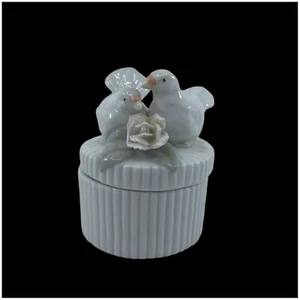 Vintage Jewelry Box Trinket Dish Best Wishes Mercantile Stores Company Inc. Bird - Picture 1 of 9