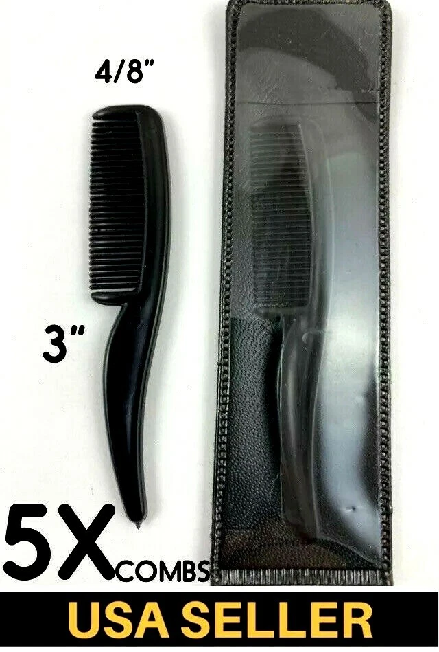 Scalpmaster #SC-9023 Mustache Eyebrow tiny Comb 3" LONG AND 4/8" TALL 5 comb Set - Image 1 of 4
