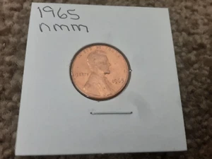 RARE - Looks AU 1965 Lincoln Penny. + Error.  "L + Trust On Rim". Very Nice. - Picture 1 of 3