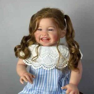 24" Real Looking Visible Veins 3D Skin Soft Cloth Body Reborn Baby Doll Girl Toy - Picture 1 of 6