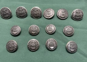 Vintage Eagle and 13 Star Air Force Buttons Waterbury Button Co - Set of 14 - Picture 1 of 9