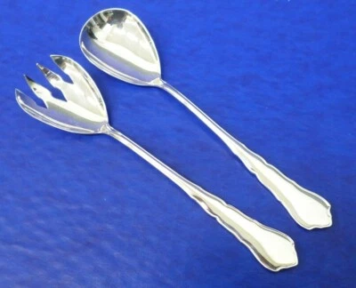 WMF Silverplate CHIPPENDALE Patent 90 Flatware 7 3/4" SALAD SERVING SET  - Image 1 of 4