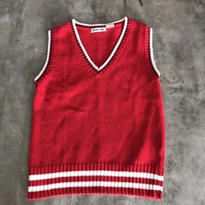Vintage Y2K Energie Sweater Vest Girls Medium Academia Preppy Tennis Prep - Picture 1 of 10