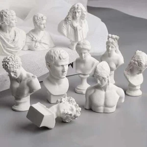 Mini Greek Bust Sculptures Drawing Sketch Reference Figure Statues Model - Picture 1 of 11