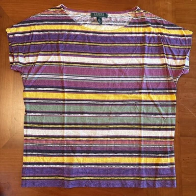 Lauren Ralph Lauren Petite Shirt Women’s Petite Large Multicolor Top Shirt - Image 1 of 3