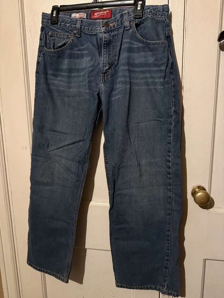 arizona jean co relaxed Straight Jeans boys Size 18 Husky 32W Casual Denim - Image 1 of 4