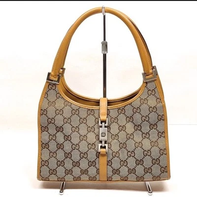 Подлинный GUCCI Jackie Bardot холст GG винтажный  - Изображение 1 из 4