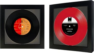 Confezione da 2, 45 Cornici per dischi in vinile singole 6 7/8", Display 45 giri nero - Foto 1 di 9