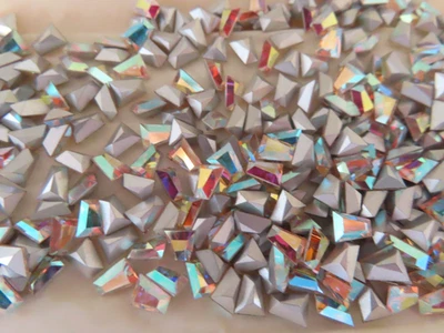 72 pedrería baguette cónica Swarovski 6x5 mm cristal AB/laminado. #4700 Foto 1 de 2