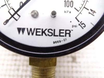 WEKSLER GLASS THERMOMETER CORP 9669-01 GAUGE - Image 1 of 3