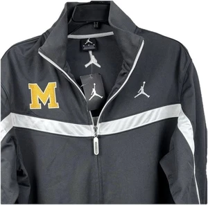 NWT Michigan Wolverines Jumpman Michael Jordan Nike Track Jacket Coat Sz Medium - Picture 1 of 9