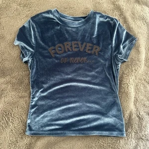 H&M blue cropped top - size small - Picture 1 of 3