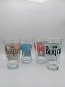 Lot Of 4 The Beatles Pint Glasses - Picture 1 of 13