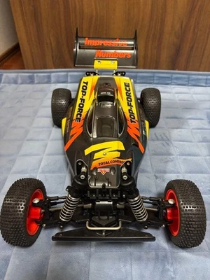 Tamiya Top-Force Custom RC Car Orange Wheels Double Wishbone Suspension High Per - Image 1 of 4