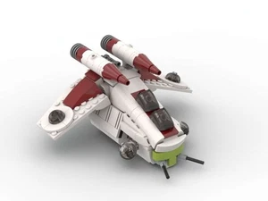 Modubrix Mocs Bloques de Construcción Republic Gunship Midi Escala Juegos Ladrillos Kits de Juguete - Imagen 1 de 4