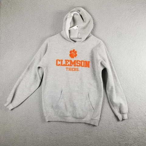 Clemson Tigers Hoodie Men Small Heavy weight Sweatshirt Embroidered 18X25 Cover