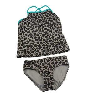 SPOTTED ZEBRA Girls Swimwear SMALL(6-7) Animal Print 2pcs - Picture 1 of 11