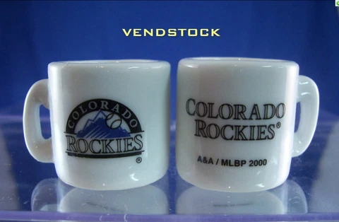 COLORADO ROCKIES MINI CERAMIC MUG CUP 1.25" TALL NEW MLB BASEBALL TWO SIDES Cover