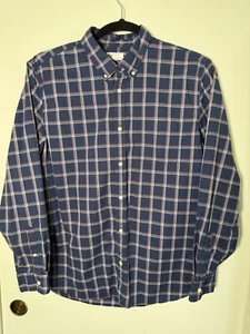 GAP Men's Blue with White/Red Plaid Pattern Button Down Size XL - Picture 1 of 11