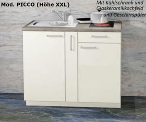 Küchenzeile Picco 21 Singleküche Büroküche Miniküche 125 cm /Schränke montiert! - Bild 1 von 10