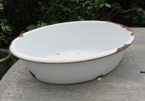 Enamel Vintage Oval Bath Cover