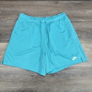 Nike Shorts Men Size M Mesh Flow Blue Teal Gym Run Workout Basketball Athletic - Picture 1 of 14
