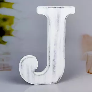 8 Inch Rustic White Wood Letters Unfinished Wood Letters for Wall Decorative Whi - Picture 1 of 7