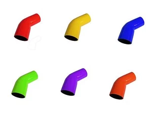 3-PLY  3" to 4" ID76mm-102mm Silicone Coolant 45 Degree Elbow Reducer Pipe Hose - Picture 1 of 9