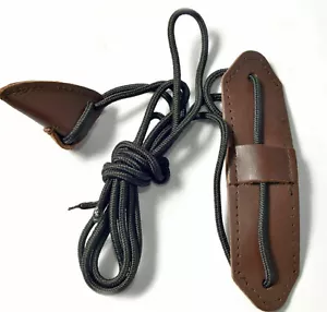 Traditional Leather Recurve Bow Stringer Brown Archery Bowstrings Tool Rope - Picture 1 of 2