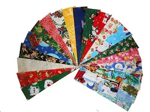 40 2.5X10 " Quilting RAIL FENCE STRIPS Beautiful Christmas Medley Free Shipping - Bild 1 von 1