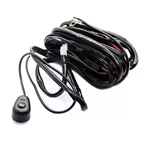 LED Light Bar Wiring Harness Kit ON-OFF Rock Switch Relay Fuse Loom Car Boat 12V - Picture 1 of 8