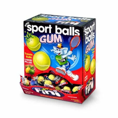 FINI BOOM BUBBLE GUM TENNIS BALLS - CHEWING GUM - GOMMA - 50 PEZZI - BUBBLE GUM