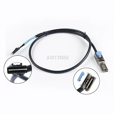 Mini SAS 26 SFF-8088 26pin to Mini SAS 36pin SFF-8087 1M 30AWG Cable 3.3FT - Image 1 of 4
