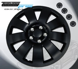 Wheel Rims Skin Cover 17" Inch Matte Black Hubcap -Style 721 17 Inches Qty 4pcs- - Picture 1 of 4