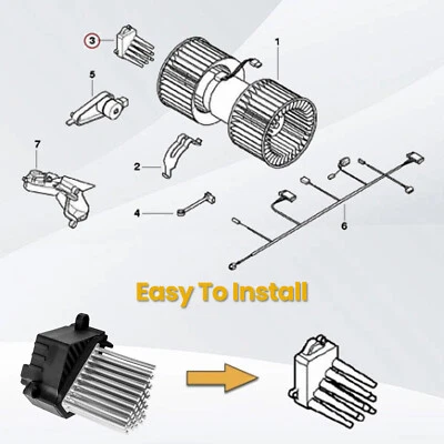 GEBLÄSEREGLER WIDERSTAND KLIMA IGEL FÜR BMW 3-ER E46 5-ER E39 X3 E83 X5 E53 - Bild 1 von 4