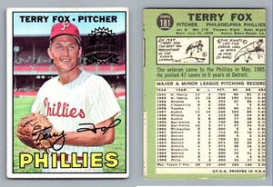 2016 HERITAGE 1967 TOPPS 50th ANNIVERSARY BUYBACK 181 TERRY FOX PHILLIES - Picture 1 of 1