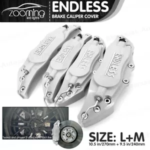 Metal 3D ENDLESS Universal Style Brake Caliper Cover 4pcs Silver 10.5" LW04 - Bild 1 von 9